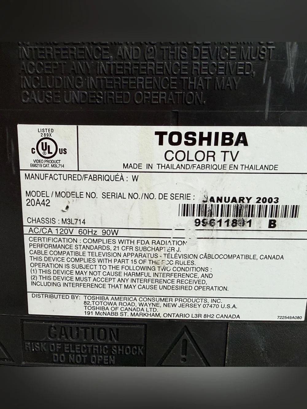Toshiba 20